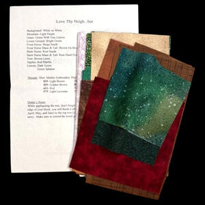 Piecemakers Quilt 1998 Calendar FABRIC ONLY Block 6 Love Thy Neighbor NO PATTERN